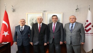 Danıştay Üyesi ODABAŞI, TUSF Başkanı GÜNAY ve TUSF Denetleme Kurulu Üyesi YILMAZ’dan Rektör ÖZCAN’a ziyaret