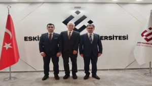Eskişehir Cumhuriyet Başsavcı Vekili Mehmet Özel ve Başsavcı Vekili Savaş Kılıç’tan, Rektör Prof. Dr. Adnan Özcan’a Hayırlı Olsun Ziyareti
