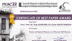 Mimarlık ve Tasarım Fakültesi Öğretim Elemanları, Turizmde Mimarlık ve Kültürel Miras Kongresi'nden Ödülle Döndü 